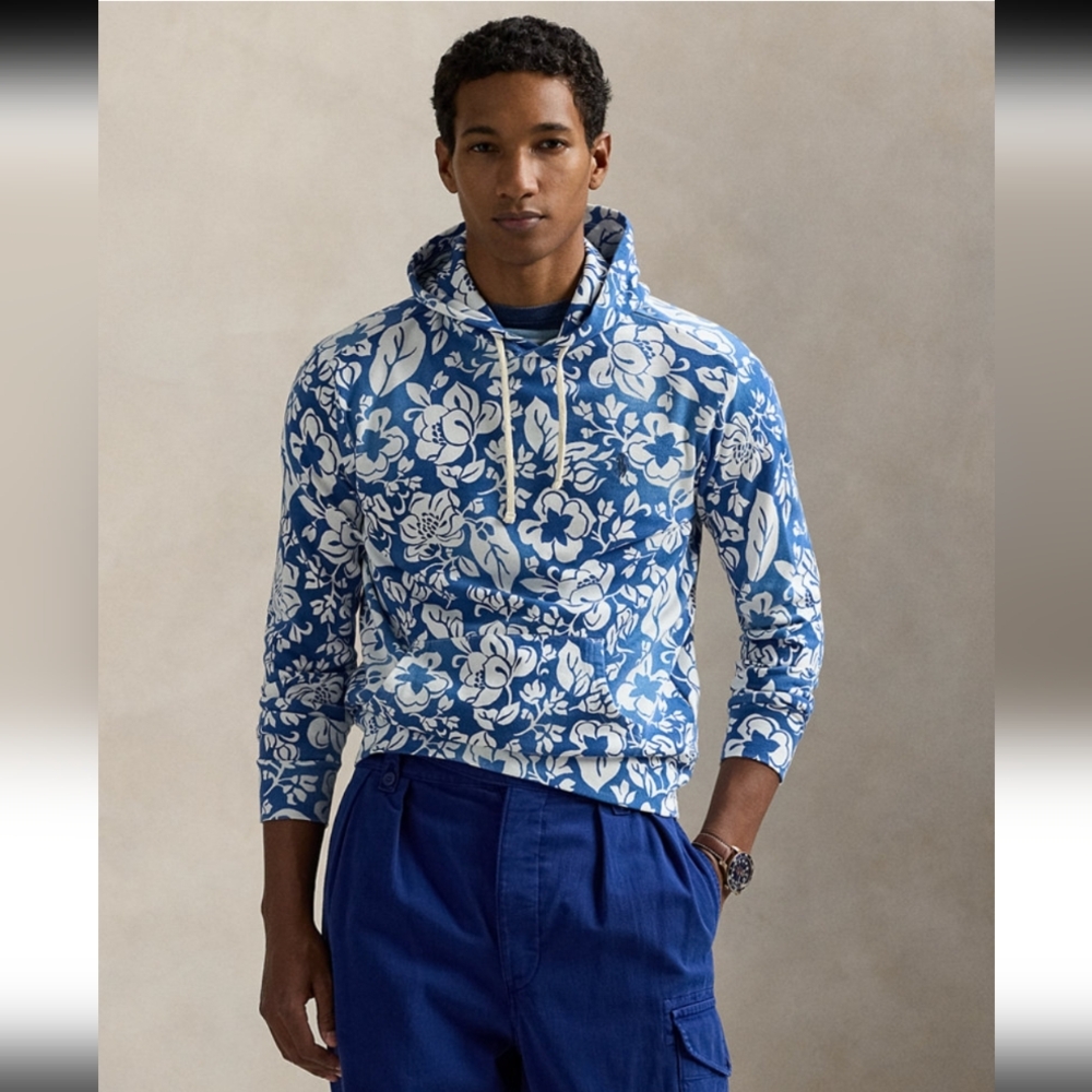 Polo By Ralph Lauren Floral Spa Terry Hoodie M
